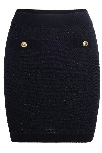 Elisabetta Franchi Sequinned Knit Skirt