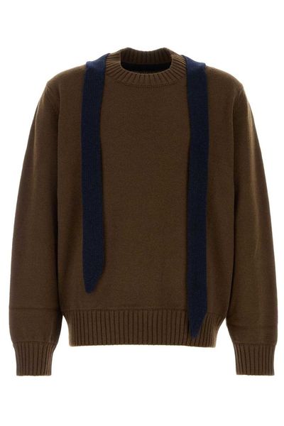 Sacai Contrast Trim Knitted Sweater