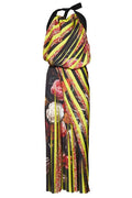 Dries Van Noten Pleated Halter Maxi Dress