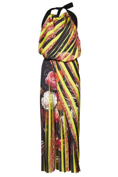 Dries Van Noten Pleated Halter Maxi Dress
