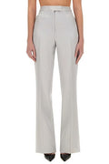 Tom Ford Lustrous Barathea Tailored Tuxedo Wide Leg Pants