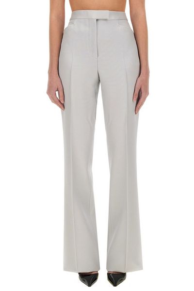 Tom Ford Lustrous Barathea Tailored Tuxedo Wide Leg Pants