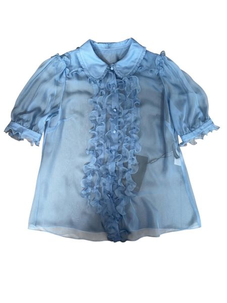 Dolce & Gabbana Ruffle Detailed Short-Sleeved Shirt