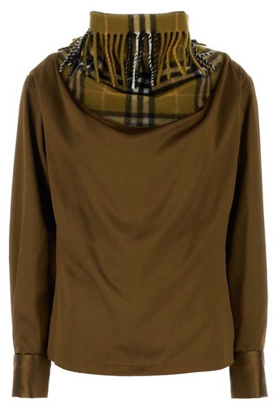 Burberry Fringe Detailed Long-Sleeved Top
