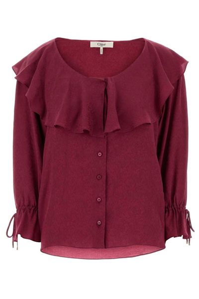 Chloé Ruffled Button-Front Blouse