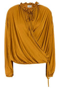 Saint Laurent Puff-Sleeved Knitted Shirt