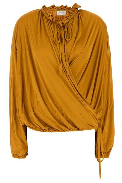 Saint Laurent Puff-Sleeved Knitted Shirt