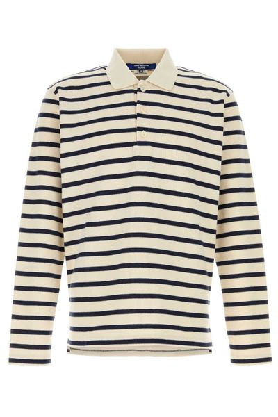 Junya Watanabe MAN Striped Long Sleeve Polo Shirt