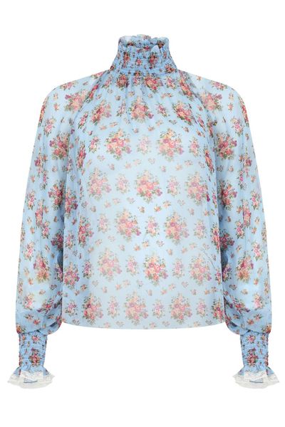 Dolce & Gabbana Floral Printed Long Sleeved Blouse