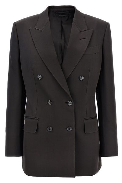 Tom Ford Double Breasted Satin Blazer