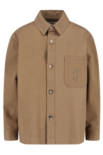 Saint Laurent Cassandre Button-Up Overshirt