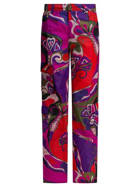 PUCCI Orchidee Print Cargo Pants