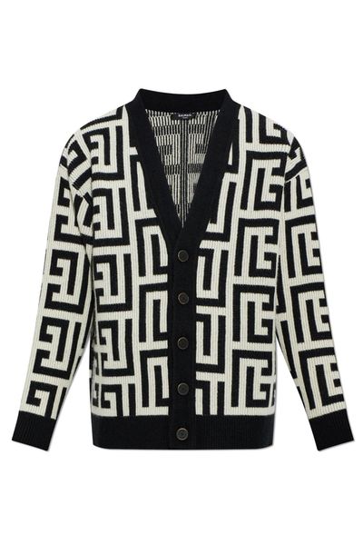Balmain Monogram Buttoned Cardigan