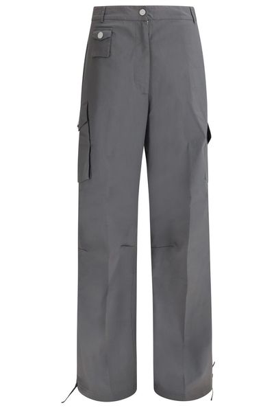 Ganni Straight-Leg Stretch Cargo Pants
