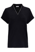 Brunello Cucinelli Embellished V-Neck T-Shirt