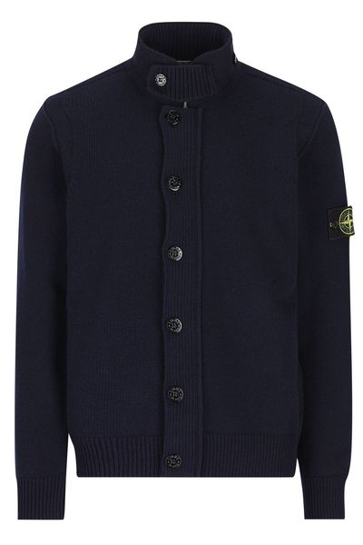 Stone Island High Neck Buttoned Cardigan