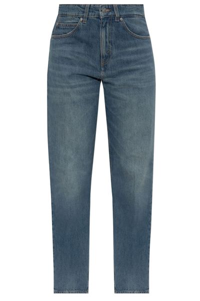 Victoria Beckham Logo Patch Straight-Leg Jeans