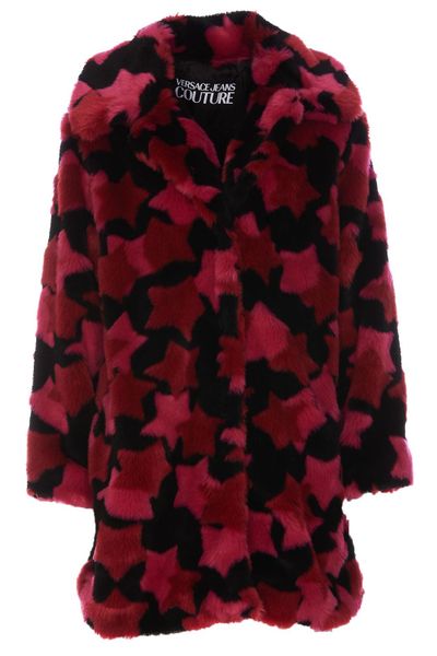 Versace Jeans Couture Star-Printed Long Sleeved Coat