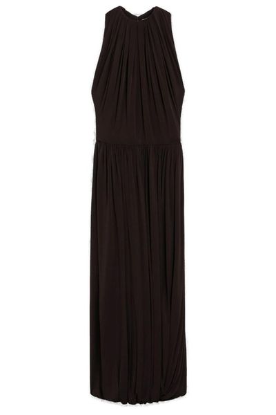 Alaïa Twisted Halterneck Sleeveless Midi Dress