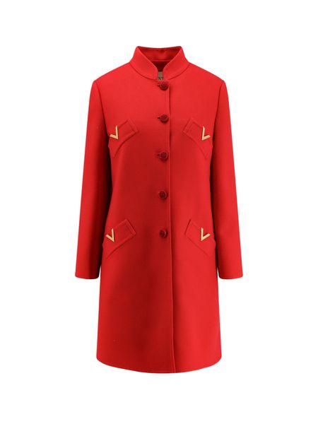 Valentino Button-Up A-Line Hem Coat