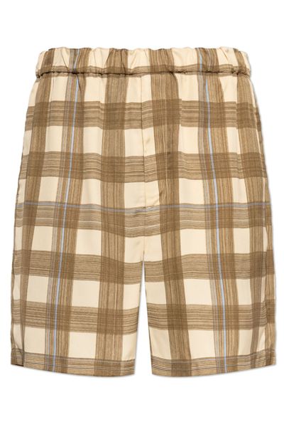 Jil Sander Checked Elasticated Waistband Shorts
