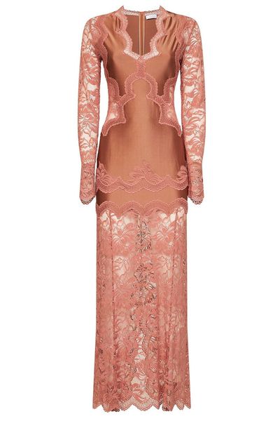 Rabanne Lace Panel Long Dress