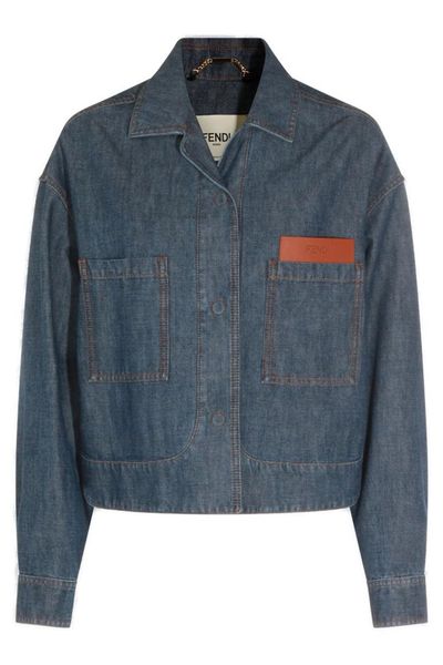 Fendi Single Breasted Denim Jacket