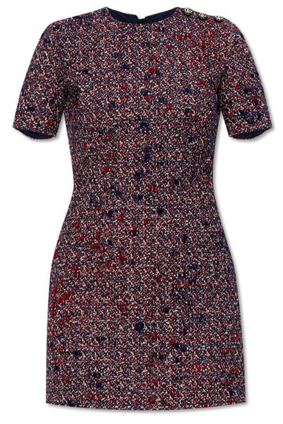 Gucci Crewneck Tweed Mini Dress