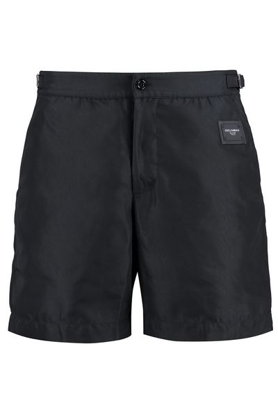 Dolce & Gabbana Logo-Plaque Mid-Rise Shorts