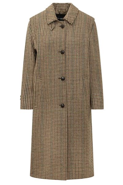 Schneiders Lena Houndstooth Long Coat
