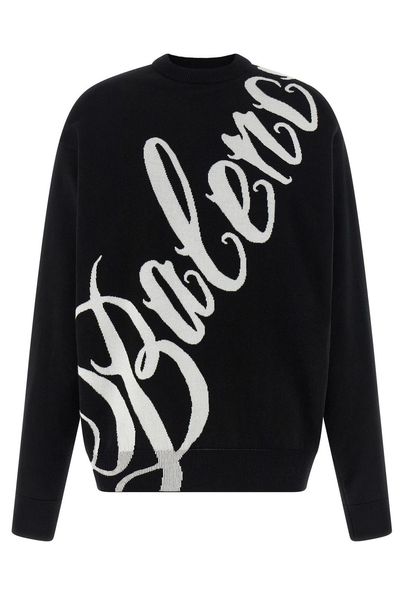 Balenciaga Big B Crewneck Knitted Jumper