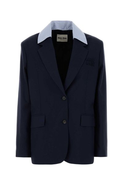 Miu Miu Single Breasted Tailored Blazer