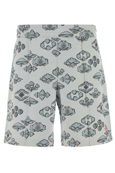 Casablanca Pleated Stretch Jacquard Bermuda Shorts