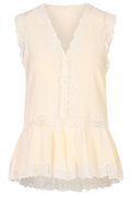 Chloé Sleeveless Peplum Top