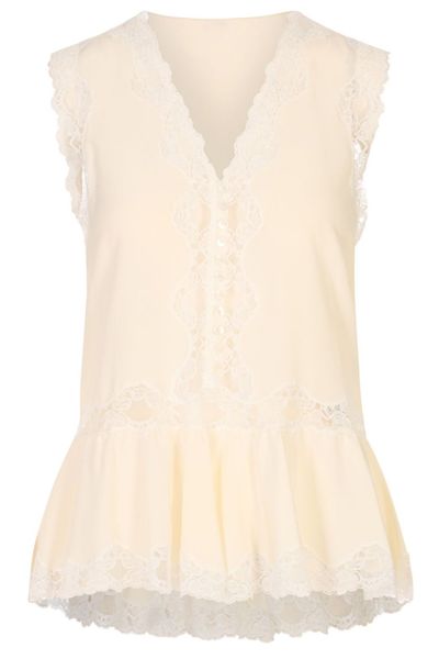 Chloé Sleeveless Peplum Top