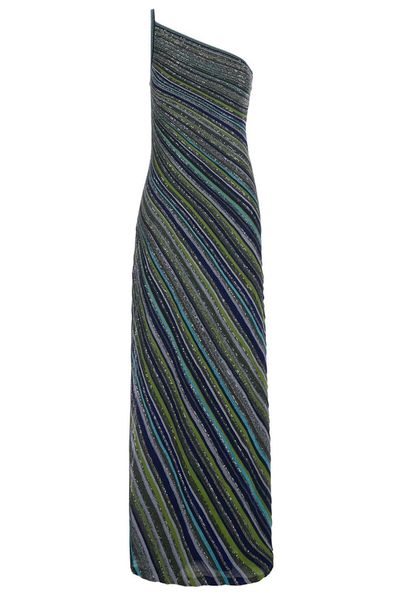 Missoni Sequin Embellished One-Shoulder Midi Dress