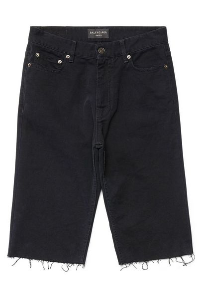 Balenciaga Distressed-Effect Knee-Length Shorts