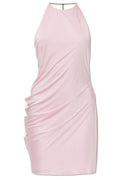 Versace Draped Backless Mini Dress
