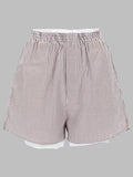 A.P.C. Checked Elastic-Waist Shorts