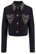 Versace Embellished Cropped Jacket