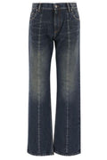 Versace Logo-Patch Distressed Jeans