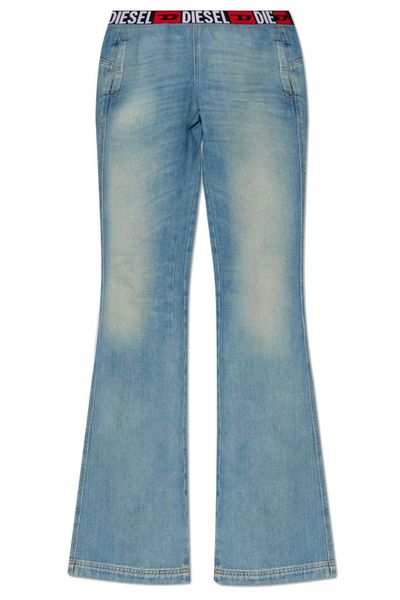 Diesel Logo-Waistband Bootcut Jeans
