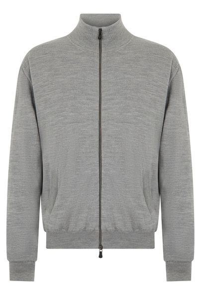 Fedeli Zip High-Neck Cardigan