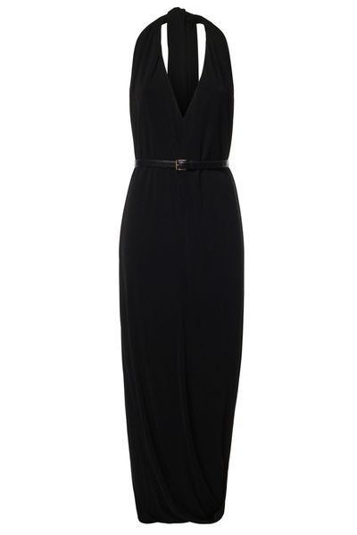 Loewe Belted V-Neck Dress