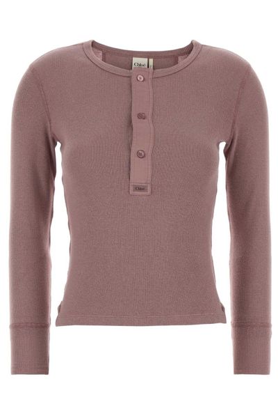 Chloé Fitted Henley Knitted Shirt