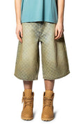 Misbhv Monogram Bermuda Denim Shorts