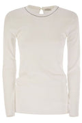 Brunello Cucinelli Monili Chain Detailed Crewneck Top