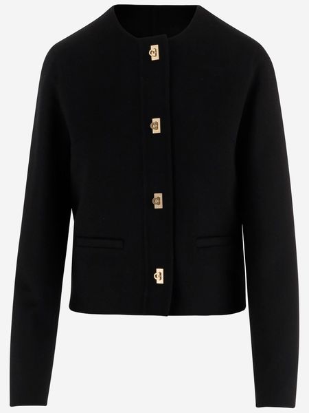 Ferragamo Cropped Round-Neck Jacket
