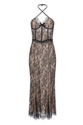 Alessandra Rich Halterneck Laced Dress