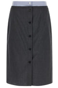 Prada Double Layered Midi Skirt